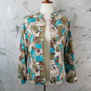 AUDITIONS by Chico's Blue, Green and Brown Blazer Jacket